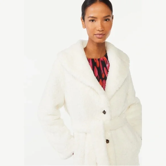 🆕 SUPER PLUSH Teddy Jacket with Shawl Collar & Belt (Only 2 left! Sizes M, XL!) - Picture 1 of 6